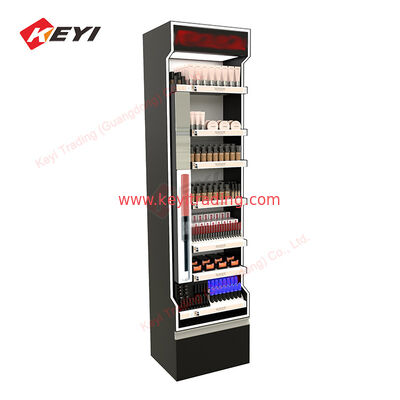 Professioneller, maßgeschneiderter Acryl-Lippenstift-Make-up-Ausstellungsständer, Bodenkosmetik-Präsentationsständer, Schönheitsprodukt-Metalldisplay