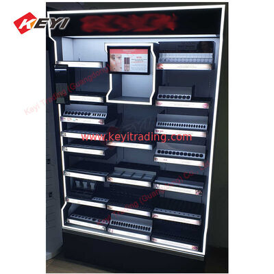 Professioneller, maßgeschneiderter Acryl-Lippenstift-Make-up-Ausstellungsständer, Bodenkosmetik-Präsentationsständer, Schönheitsprodukt-Metalldisplay