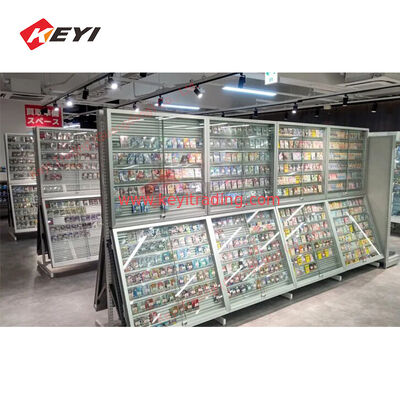 Acryl-Ständer für abgestufte Karten zum Sammeln, abschließbar, für die Präsentation von Sportkarten, für die Wand, für den Handel, für Geschenkkarten