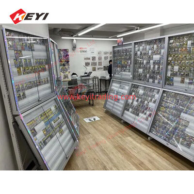Factory Clear Acrylic Metal Trading Card Display Cabinet Collectible Baseball Sports Card Case Acrylic & Metal Display Rack