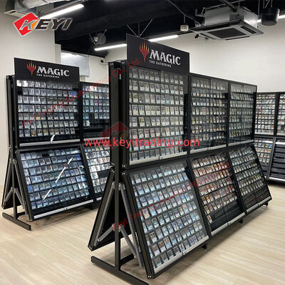 Acryl-Ständer für abgestufte Karten zum Sammeln, abschließbar, für die Präsentation von Sportkarten, für die Wand, für den Handel, für Geschenkkarten