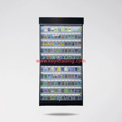 TGC Store Sammelkarten-Vitrine, kundenspezifische Sportkarten-Wandvitrine für Einzelhandelsgeschäfte mit LED-Licht