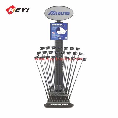 Retail Metal Floor Stand Golf Club Display Rack With LOGO Custom