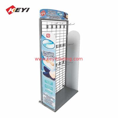 OEM&ODM Fußboden Schwarzmetalldraht Sandalen Display Stand mit Haken