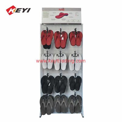 OEM&ODM Fußboden Schwarzmetalldraht Sandalen Display Stand mit Haken