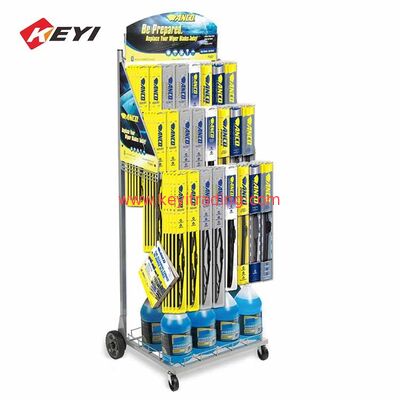 Doppelseitiges Metall-Wischer-Stand Windschutzscheibe Wischer-Display-Racks mit Schildhalterrahmen