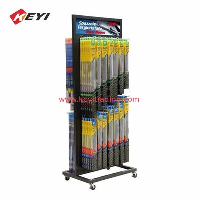 Doppelseitiges Metall-Wischer-Stand Windschutzscheibe Wischer-Display-Racks mit Schildhalterrahmen