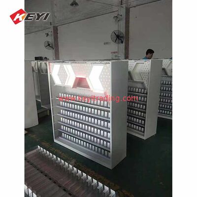 Custom Smoke Shop beleuchtete Zigarettenvitrine mit Pusher-Regal