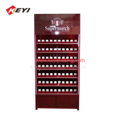 Rauchgeschäft Boden Stehende Tabak-Display Rack Metall Zigaretten-Display Stand mit LED-Licht