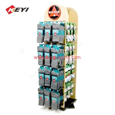 Doppelseitiges Bodenwerk Holz Schieferwand Stand Hängende Socken Anzeigestelle