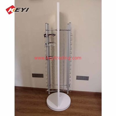 Anpassungs-Gas-Station Boden Drehbildschirm Zwei Seiten Holz Sonnenbrille Display Rack