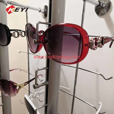 Anpassungs-Gas-Station Boden Drehbildschirm Zwei Seiten Holz Sonnenbrille Display Rack
