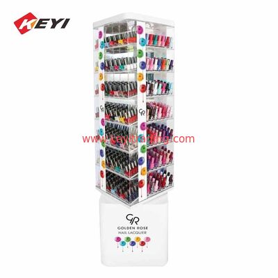 Custom Design Fußboden Schicht Metallregal Opi Nagellack Display Stand für Kosmetikgeschäft