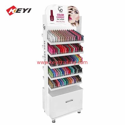 Custom Design Fußboden Schicht Metallregal Opi Nagellack Display Stand für Kosmetikgeschäft