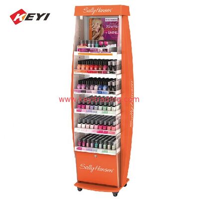 Bodenstehender Gel-Nagellack-Ausstellungsständer aus Metall mit Regalen