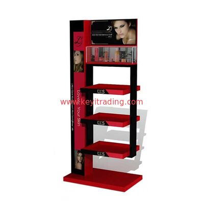 Neues Produkt Maßgeschneiderte Kosmetik-Laden Stock 3 Stufe Metallregal Make-up Display Stand