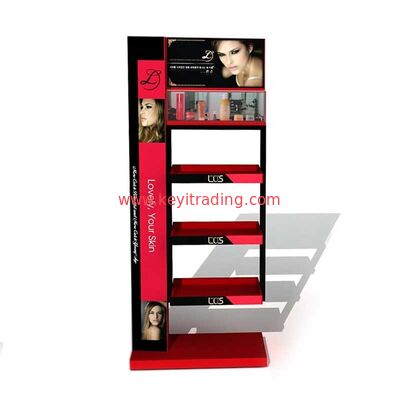 Neues Produkt Maßgeschneiderte Kosmetik-Laden Stock 3 Stufe Metallregal Make-up Display Stand