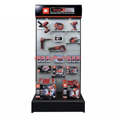 Hardware Store pegboard display stand floor Power tools display