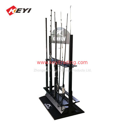 High Quality Fishing Rod Rack floor standing 2 Way Metal Display Stand for Retail store