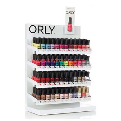 Modernes, modisches Nagellack-Display aus weißem Metall für die Arbeitsplatte – 3 Regale