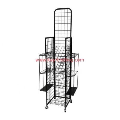 Maßgeschneiderter Pop Pos Bodenschirmständer Metalldrahtkorb-Präsentationsständer