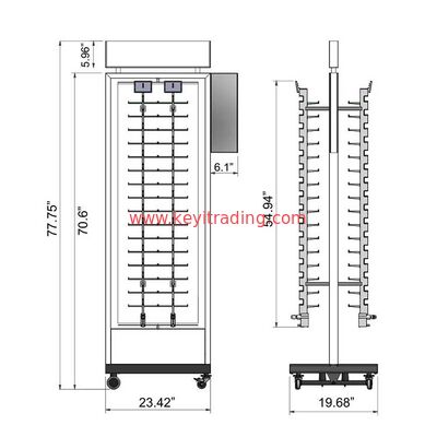 Double Sided Floor Sunglasses Display With Lockable Optical Rod