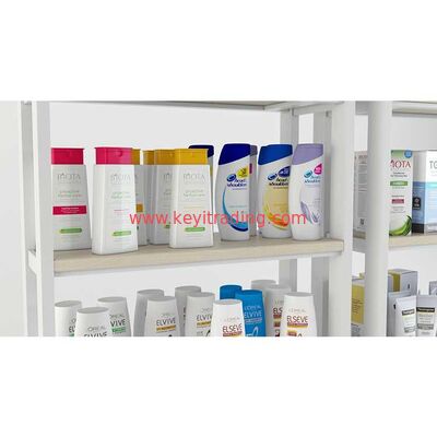 Floor Makeup Stand Retail Store Cosmetics Display Rack - 4 Wood Shelf