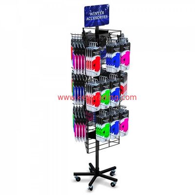 4 Sided Mobile Accessories Stand Rotating Cell Phone Charger Display