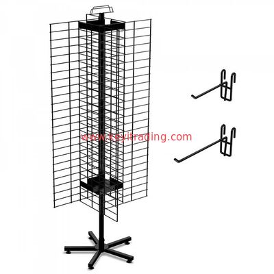 3 Sided Hanging Mobile Cell Phone Accessories Display Rack Retail Floor Display