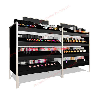 Freistehende Holz-Kosmetik-Display-Stände Kosmetik-Ladenregale Nagellack-Display-Schränke