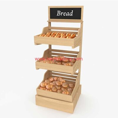 Maßgeschneiderte Bäckerei-Vitrine aus Holz mit Schiebetür und LED-Licht