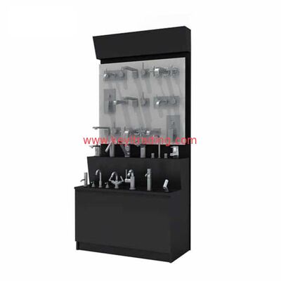 Custom Design Showroom Shop Furniture White Wooden Faucet Display Rack