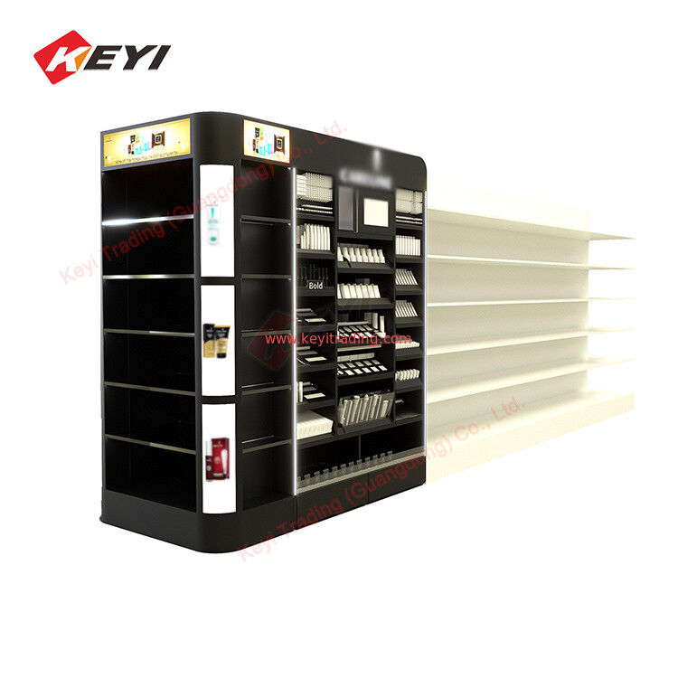 Parfüm-Schaukasten, Kosmetik-Vitrine, Glas-Mall-Kiosk-Display, Schmuck-Kiosk-Stand im Einkaufszentrum, Make-up-Vitrine