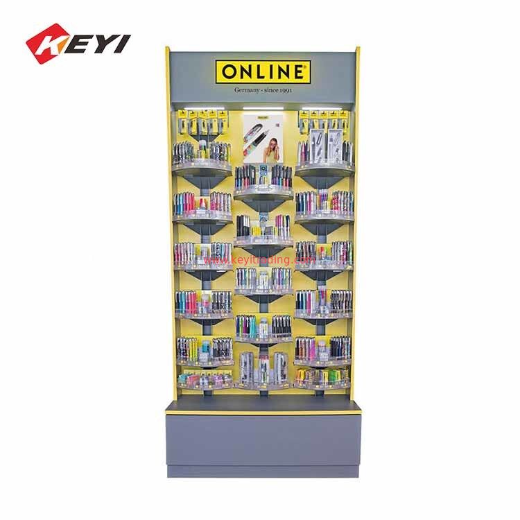 reasonable price custom Stationer Floor Pen Display Stand for retail