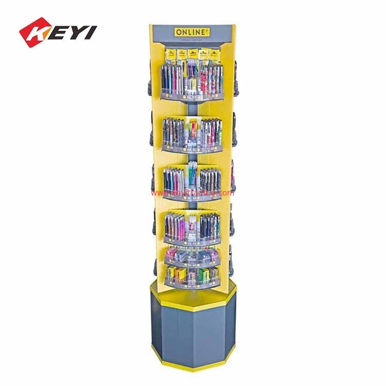 Retail Store Floor Stationery Stand Fountain Pen Display Racks